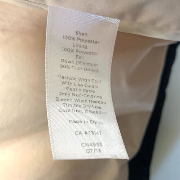 Talbots Petite Small Black Quilted Puffer Vest Full Zip Gold Sateen Lining - Picture 6 of 6